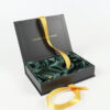 Black Lingerie Gift Box with Satin Lining and Ribbon Tie Black Lingerie Gift Box with Satin Lining and Ribbon Tie