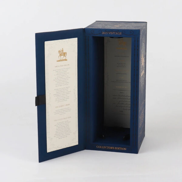Custom Luxury Book-Style Wine Gift Box with Gold Foil Logo Custom Luxury Book-Style Wine Gift Box with Gold Foil Logo