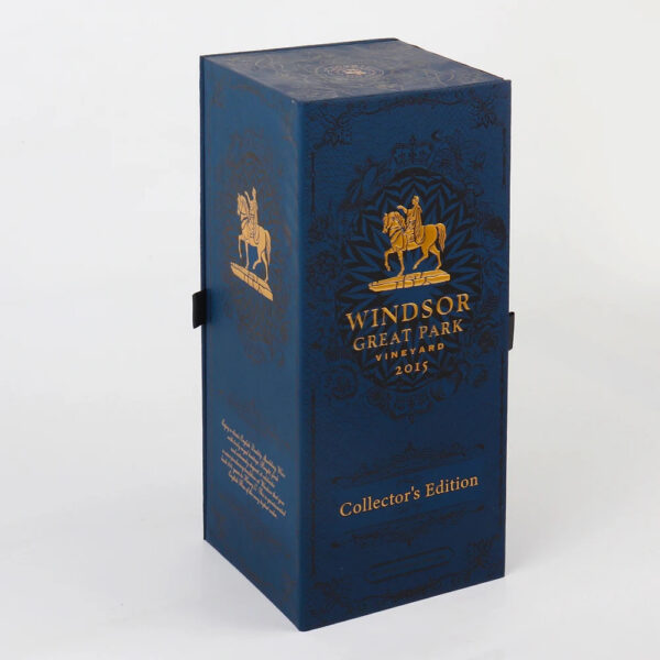 Custom Luxury Book-Style Wine Gift Box with Gold Foil Logo Custom Luxury Book-Style Wine Gift Box with Gold Foil Logo