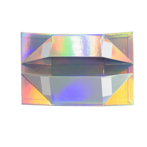 Holographic Magnetic Gift Box with Satin Ribbon Closure Holographic Magnetic Gift Box with Satin Ribbon Closure