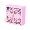 Pink Double Door Rigid Gift Box with Laser-Cut Leaf Lids Pink Double Door Rigid Gift Box with Laser-Cut Leaf Lids