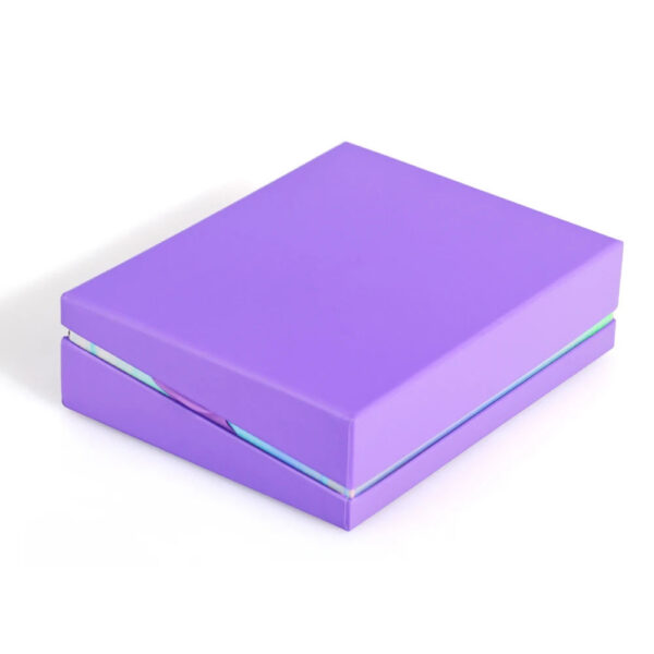 Purple Book Style Gift Box with Holographic Slotted Insert Purple Book Style Gift Box with Holographic Slotted Insert