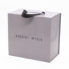Rigid Wig Packaging Box with Ribbon Handle and Logo Print Rigid Wig Packaging Box with Ribbon Handle and Logo Print