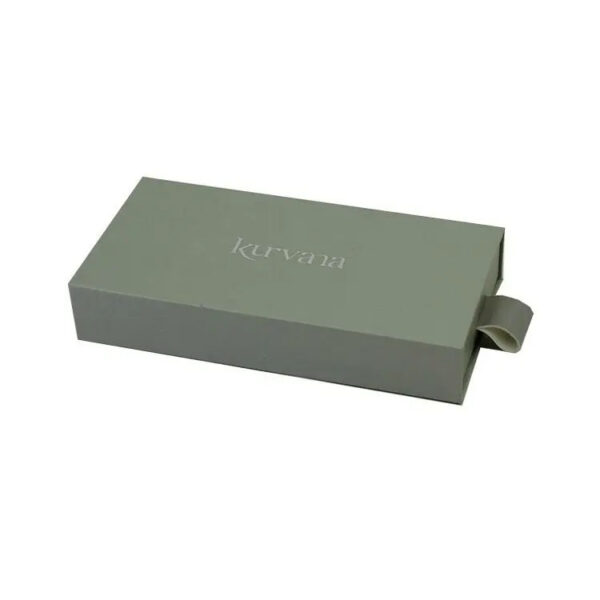 Sage Green Drawer Rigid Gift Box with Ribbon Pull Handle Sage Green Drawer Rigid Gift Box with Ribbon Pull Handle