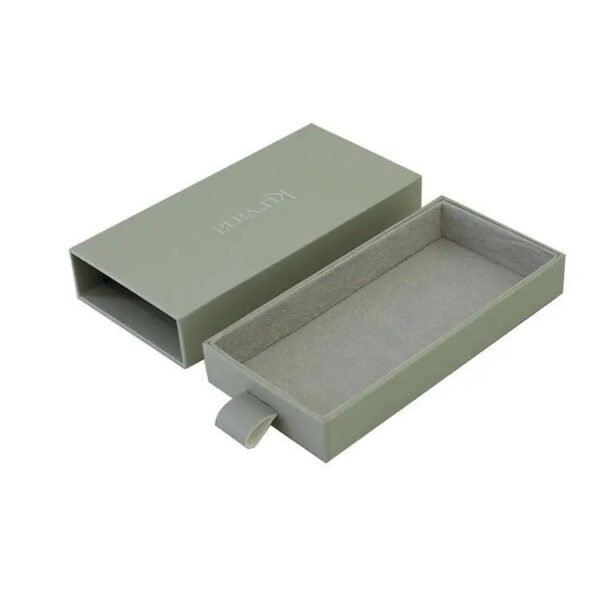 Sage Green Drawer Rigid Gift Box with Ribbon Pull Handle Sage Green Drawer Rigid Gift Box with Ribbon Pull Handle