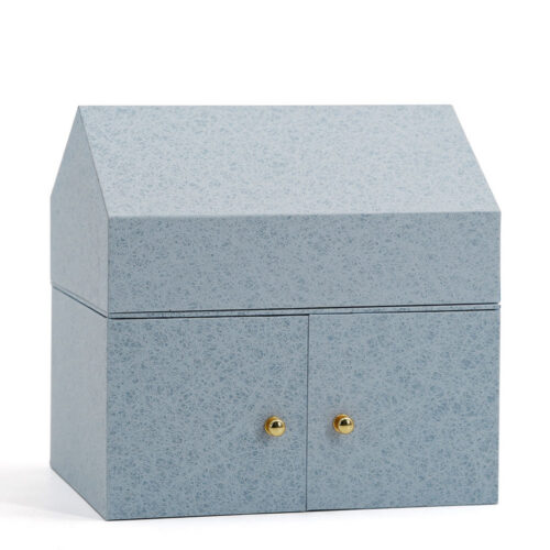 Textured House-Shaped Rigid Drawer Gift Box with Inserts